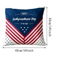 thumbnail image 3 of AHGQT 4th of July Patriotic Throw Pillow Covers 18"x18", Memorial Day Independence Day Red Stripe Blue Star Outdoor Cushion Cases, Polyester Outdoor Pillow Case for Sofa Couch,1PCS, 3 of 5