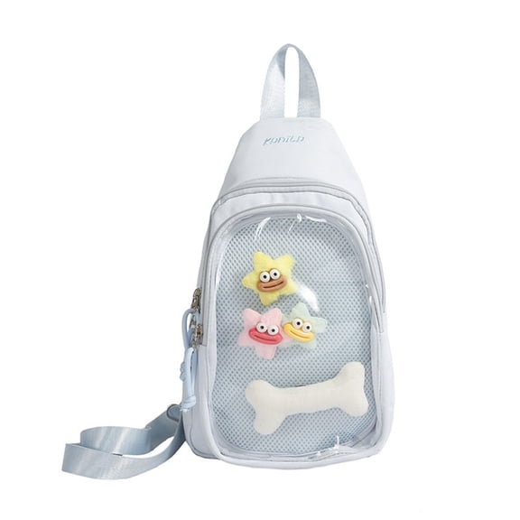 Clear Itabag Convertible Chest Bag Transparent Itabag Crossbody Backpack Fashion Slings Bag Handbag Daypack for Womens