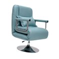 thumbnail image 4 of Sofá Cama De Cuero PU Silla Convertible Desmontable Respaldo Ajustable Azul, 4 of 9