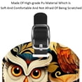thumbnail image 4 of Square 2Pack PU Leather Cartoon Owl Cruise Luggage Tag with Privacy Cover and Name ID Tag for Travel Handbags Backpacks Luggage Tags, 4 of 6