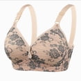 thumbnail image 4 of ALLLIST Womens Bras Floral Beige No Underwire Bralette Soft T Shirt Ladies Bras Size S-XL, 4 of 5