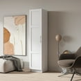 thumbnail image 2 of Stackable Wall Cabinet,Hanging Wall Mount Storage Cabinet with Adjustable Shelves and Doors,Sideboard Buffet Cupboard,Console Table,White Wood Finish,15.75" D x 15.75" W x 70.87" H, 2 of 9