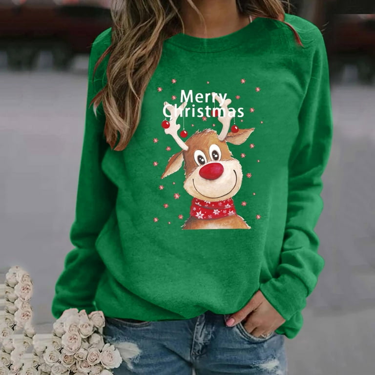 Xmas long cheap sleeve tops