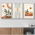 thumbnail image 2 of wall26 Framed Canvas Print Wall Art Set Mid-Century Geometric Desert Plant Sun Nature Abstract Illustrations Modern Art Bohemian Nordic Decorative for Living Room, Bedroom, Office - 24"x36"x3 White, 2 of 5
