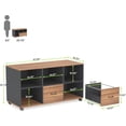 thumbnail image 2 of Tribesigns Mobile Lateral File Cabinets with 2 Drawers and 4 Storage Cubes (Brown and Black), 2 of 5