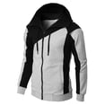 thumbnail image 3 of xiaxaixu Men Leisure Clothes Set, Long Sleeve Hooded Sweatshirt+Solid Color Drawstring Trousers, 3 of 4