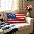 thumbnail image 4 of Antqov 4th of July Throw Pillow Covers 12x20" Patriotic Red White & Blue Stars Pillow Covers Independence Day Soft Cushion Case for Outdoor Home Sofa Couch Bedroom Living Room Decorations, 4 of 6