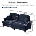 thumbnail image 3 of Modular Sectional Sofa, 3 Seat Sofa and 2 Seat Loveseat Sofa Sets with Removable Ruffles Pleats Skirts, Deep Seat Sofa for Living Room, Blue, 3 of 7
