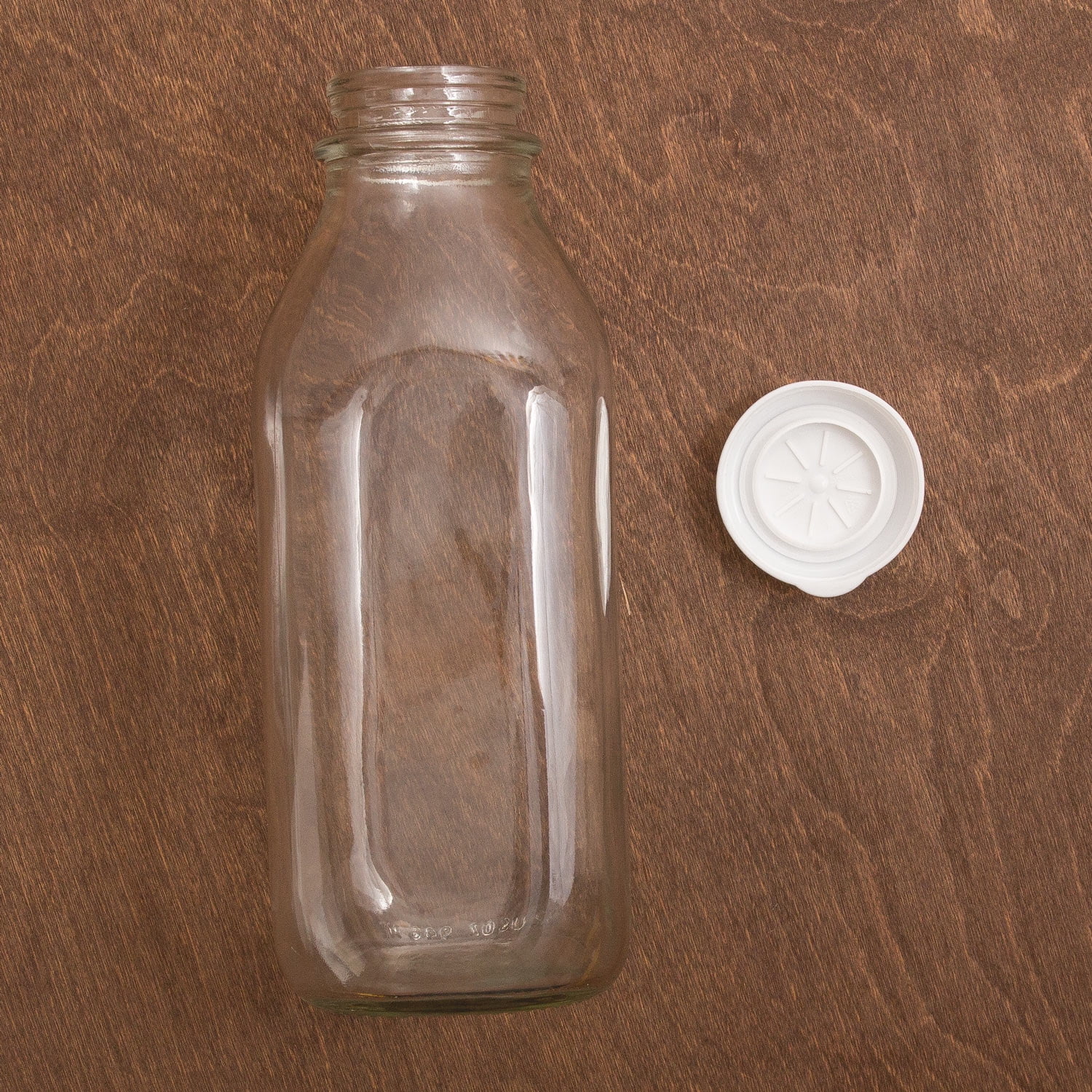 Libbey Glass Milk Bottle with Lid - 33.5 oz