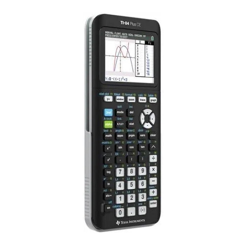 Pre-Owned Texas Instruments TI-84 Plus CE Graphing Calculator, Black, with Preloaded Apps, High School and College
