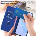 thumbnail image 5 of ELEHOLD Case for iPhone 12 Pro Max, Luxury Business Leather Wallet Flip Case with Stand & Card Slots,Darkblue, 5 of 8