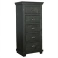 thumbnail image 1 of Progressive Furniture Willow 5 Drawer Wood Lingerie Chest in Distressed Black, 1 of 4