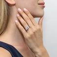 thumbnail image 6 of BERRICLE Sterling Silver Solitaire Wedding Engagement Rings 5.5 Carat Oval Cut Cubic Zirconia CZ East-West Ring Set for Women, Rhodium Plated Size 5.5, 6 of 13