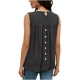 thumbnail image 3 of fatyb Women's Tank Tops Ruffle Hem Sleeveless Tshirts Crewneck Casual Plain Lightweight Summer Blouses, 3 of 6