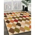 thumbnail image 3 of Ahgly Company Machine Washable Indoor Round Transitional Mahogany Brown Area Rugs, 3' Round, 3 of 7