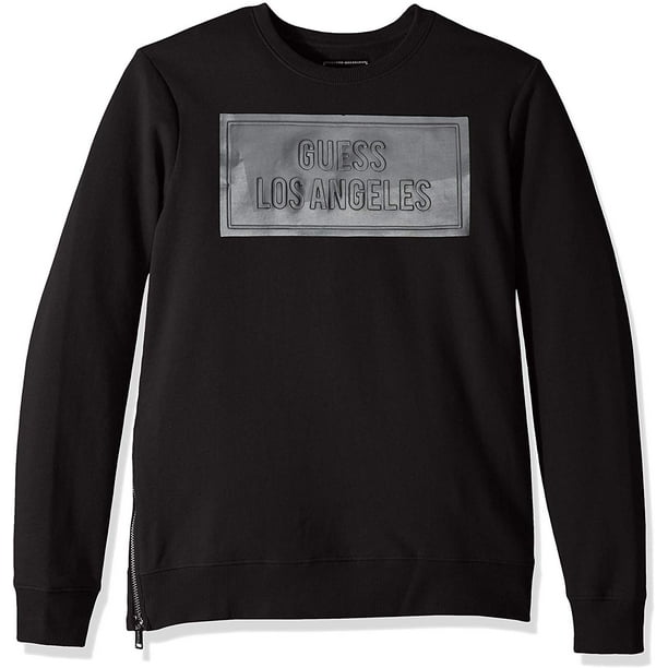 Sudadera GUESS Hombre Logan Negra M Camisa de Entrenamiento