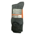 thumbnail image 2 of The American Outdoorsman Men's Warm Thermal Crew Socks, 3 Pair (Grey/Black, 6-12), 2 of 2