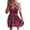 Red, variant on Holiday Gift Finder! Athletic Dress for Women,Women Casual V-Neck Sleeveless Bandage Stripe Printing Loose Vest Sling Dresses,Trendy & Comfortable for Casual Outings & Daywear