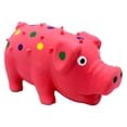 thumbnail image 3 of Latex Pig Dog Squeaky Toy, Oink Grunting Sound Squeaker, 8 Inch Durable Chew Squeeze Toy, Dental Biting Toy for Small Medium Dogs, Kill Boredom (Pink), 3 of 10