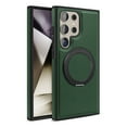 thumbnail image 2 of Dteck Magnetic for Samsung Galaxy S23 Ultra Leather Case,360° Adjustable Ring Stand Case Compatible with Magsafe Shockproof Protective Slim Phone Cover for Men Women,Darkgreen, 2 of 8