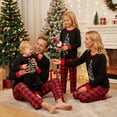 thumbnail image 3 of Christmas Pajamas for Family Long Sleeve Tree Graphic Tops Pant Set Holiday Sleepwear, 3 of 7