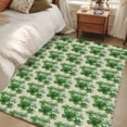 thumbnail image 4 of Area Rugs for Living Room Bedroom, St Patricks Day 4'x6' Rug Washable Carpet Runner Indoor Outdoor, Spring Green Shamrock on Linen Non Slip Accent Floor Mats Rug for Kitchen, Office, 4 of 8