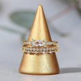 thumbnail image 4 of That Don't Tarnish Stackable Gold Rings For Women Trendy Dainty 14k Gold Stacking Cubic Zirconia Thumb Ring Set Promise Engagement Rings Size 7, 4 of 4