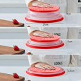 thumbnail image 2 of Collapsible Microwave Cover for Food Microwave Splatter Cover Fruit Drainer BPA-Free Dishwasher Safe 10.5 inch (GREY&RED, 2 of 7