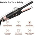 thumbnail image 4 of KIPOZI Pencil Flat Iron, Small Flat Iron for Short Hair and Pixie Cut, 0.3 Inch Titanium Beard Hair Straightener with Variable Temperature, Dual Voltage, 4 of 9