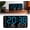 Blue Lamp With Black Shell, variant on Multifunctional Decorative Led Digital Wall Clock,Large Digital Clock Shows Time,Date,Temperature,Auto Brightness Adjustment,Dual Alarms,Electronic Clock for Livingroom (Orange lamp with black shell)