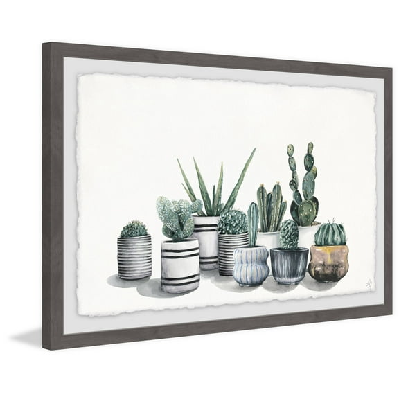 Succulent Desert Framed Painting Print