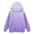 thumbnail image 2 of Grblisyd Girls Sweatshirt Oversized Hoodie Youth Long Sleeve Gradient Tween Tops Cute Graphic Hoodie Drawstring Pullover 10-12 Kids Clothes Light Purple 160, 2 of 5