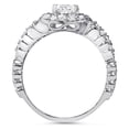 thumbnail image 3 of Pompeii 1 1/5ct Princess Cut Halo Diamond Engagement Ring 14K White Gold (G/H,I1-I2), 3 of 4