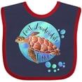 thumbnail image 3 of Inktastic Fort Lauderdale, Florida Swimming Sea Turtle with Bubbles Boys or Girls Baby Bib, 3 of 4