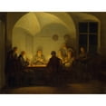 thumbnail image 2 of Alexander Lauréus 18x15 Black Ornate Wood Framed Double Matted Museum Art Print Titled - Card Players (1815), 2 of 5