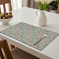 thumbnail image 6 of Placemat, Pioneer Flower Floral Print Pattern Place Mats Table Mat Set Of 2, PVC Washable Placemats for Party Kitchen Dining Decoration, 18x12 Inch, Fade Resistant, 6 of 6