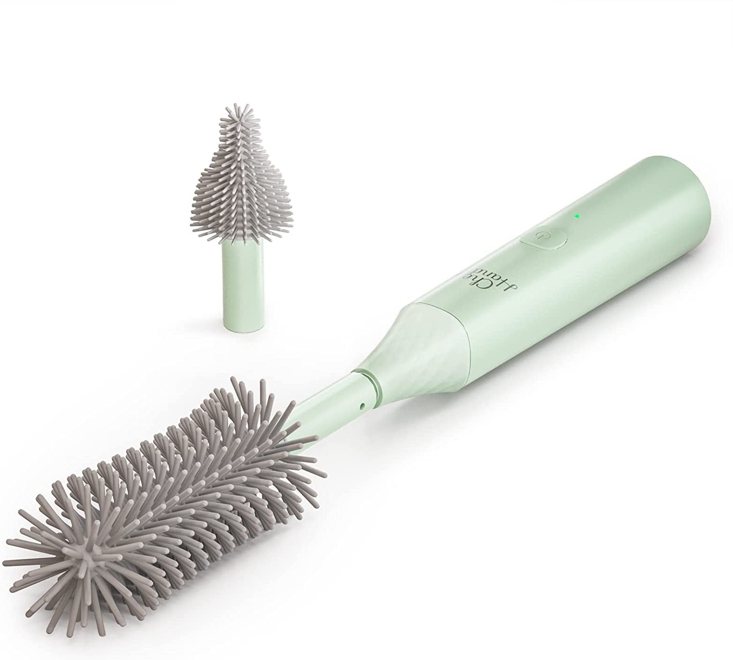 CHEFHANDY Baby Bottle Brush, Electric Bottle Cleaner Brush Set Green