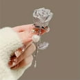 thumbnail image 5 of GKNET Metal Full Diamond Pearl Rose Brooch Cute Large Corsage-Gold, 5 of 7