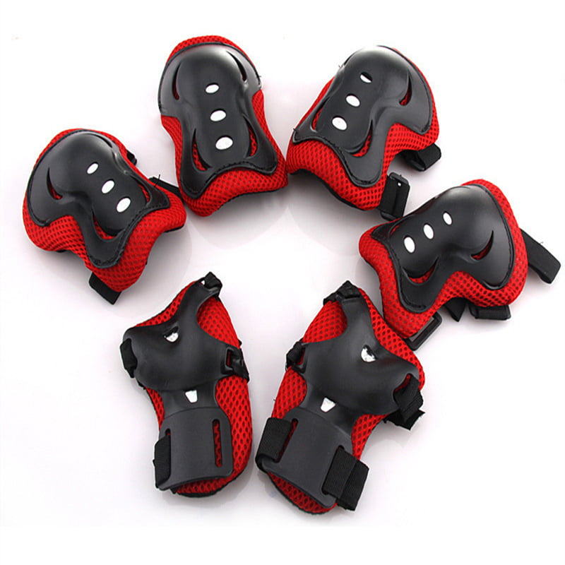 Soudittur Kids Knee Pads Elbow Pads with Wrist Guards Children Protective Gear Set for Outdoor Sports Skateboarding Inline Roller Skating Cycling Biking BMX Ski Scooter