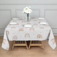 thumbnail image 3 of White Boho Bohemia Rainbow Hearts Pattern Square Tablecloth,Waterproof Square Table Cover,Wipeable Spillproof Washable Table Cover for Home Kitchen Party Decor 42"X42"(107x107cm), 3 of 6