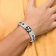 thumbnail image 6 of Stainless Steel Bracelet Links Link, Other Men's 15.42 mm 9 in Chisel Brushed and Polished Black IP-plated DAD, 6 of 6