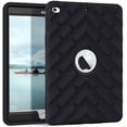 thumbnail image 1 of iPad Mini 5 Case, Rugged Shockproof Hard Plastic+Anti-Slip Soft Silicone Rubber Bumper Hybrid Protective Case Cover for 7.9" iPad Models A2133, A2124, A2126, A1538, A1550 - Black, 1 of 7