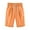 Orange, variant on Women Summer Cotton Pants Plus Size High Waisted Shorts Lacing Beach Workout Pocket Five Point Pants
