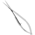 thumbnail image 2 of Cross Edge Spring Scissors 5 Inch straight Stainless Steel Precision Eyebrow & Eyelash Shaping & Trimming Scissor, Snips Squeeze, Embroidery, Knitting Micro Tip Craft Scissors (Silver), 2 of 18