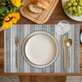 thumbnail image 4 of Grey Geometric Placemats Set of 4, Modern Abstract Art Vintage Boho Placemats for Dining Table, Place Mats for Kitchen Tabletop, Waterproof Wipeable Dining Table Mats Set, 4 of 9