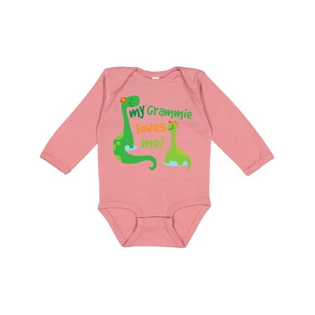 

Inktastic My Grammie Loves Me Grandson Gift Gift Baby Boy Long Sleeve Bodysuit