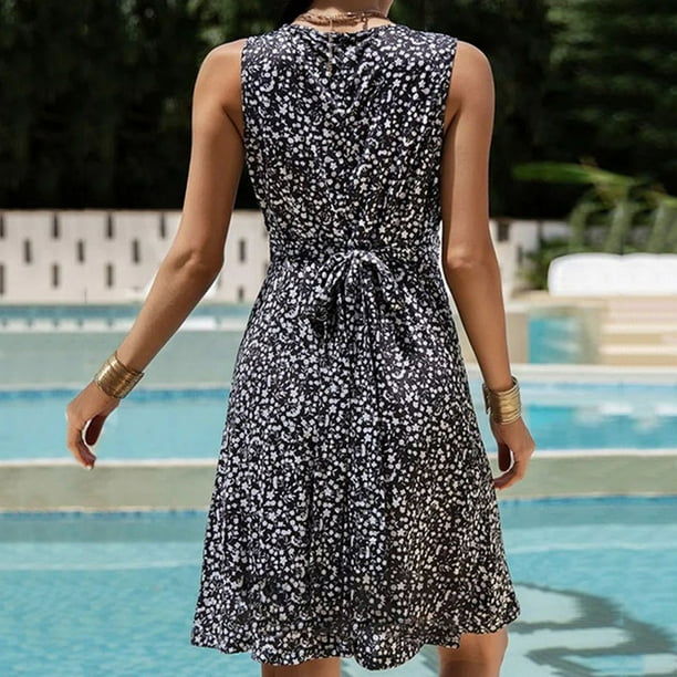 Robe col en V en glafrenulum imprim pour femmes robes