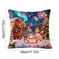 thumbnail image 3 of chaungfeng Christmas Decorations, Print Christmas Pillow Covers 18" x 18", with 8 Cute Patterns, Throw Pillow Covers for Home Christmas Decor, Soft Linen Material, 3 of 6