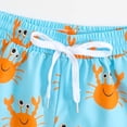 thumbnail image 5 of Toddler Swimsuit Boy Baby Boys Crab Print Swim Trunks with Cap Baby Boy Bathing Suit Multicolour 6-9 Months, 5 of 5