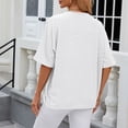 thumbnail image 3 of Women's 2024 Spring/Summer New Solid Color Mid Sleeved Cardigan Knitted Cardigan Coat Air Conditioned Cardigan Cardigan Open Front plus Size Cardigan Ladies Summer Cardigans Long Vest Cardigans for, 3 of 3